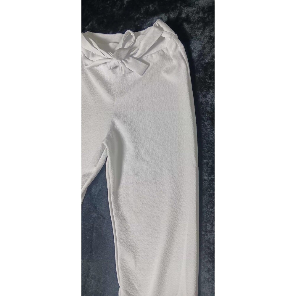 Park Avenue High Rise Bell Bottom Flare Pants S White Retro Disco 70s Festival - Picture 5 of 10